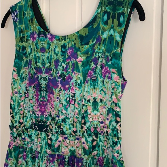Cynthia Rowley A-Line Dress Abstract Floral Size 6 - Picture 4 of 7
